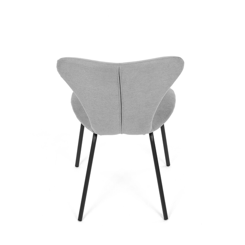 Jídelní židle, stříbrná, látka, CT-S8010 SIL2