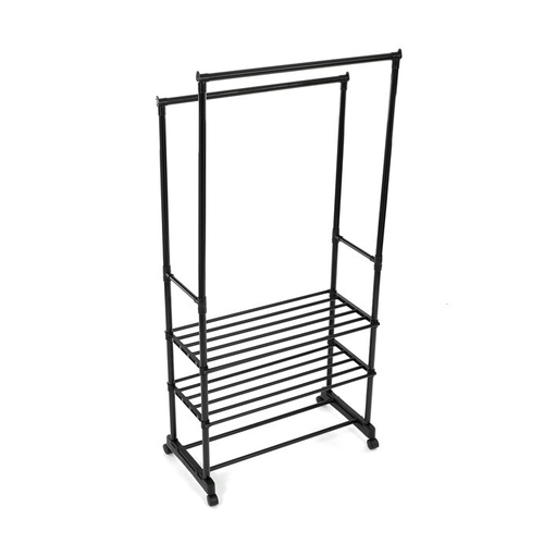 Stojan na šaty, kov, černá, GD-166 BK