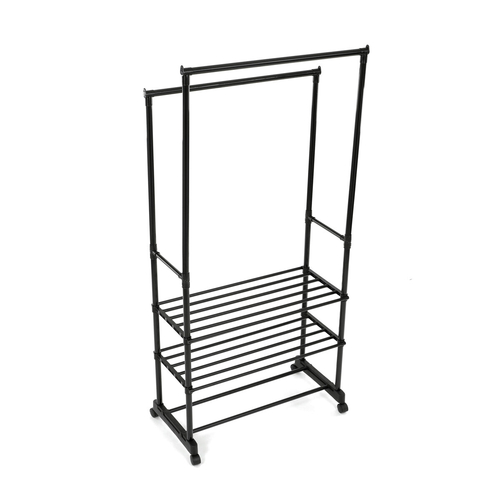Stojan na šaty, kov, černá, GD-166 BK