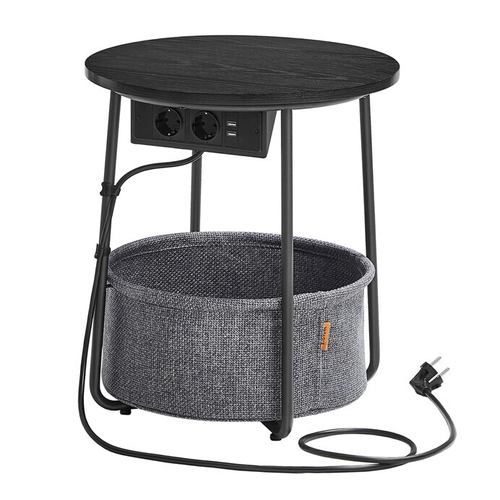 Odkládací stolek 45x45x50cm, mdf, černá, AKF-E1028 BK