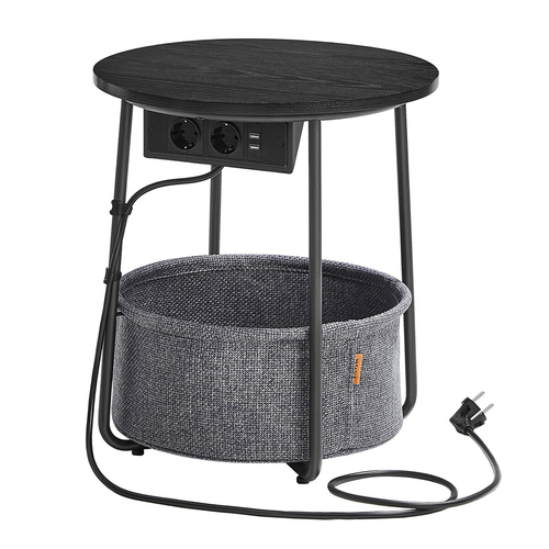 Odkládací stolek 45x45x50cm, mdf, černá, AKF-E1028 BK