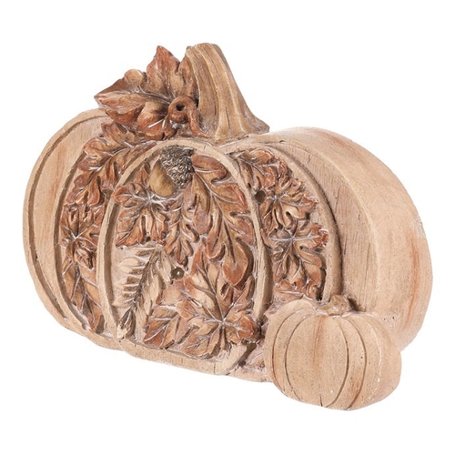 Dýně - dekorace s osvětlením, magnesium, imitace dřeva