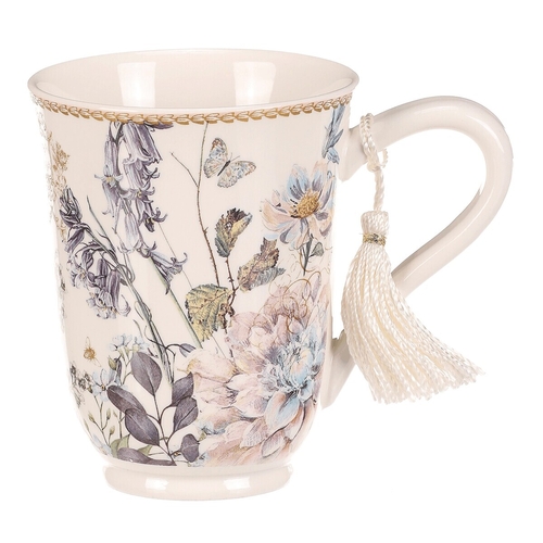 Hrneček v dárkové krabičce - porcelán, květinový motiv