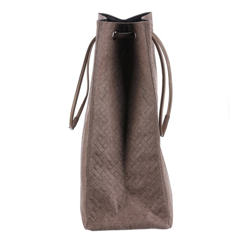 Koš prádelní - látkový, stahovací, hnědá barva