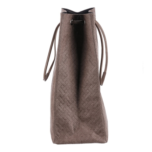 Koš prádelní - látkový, stahovací, hnědá barva