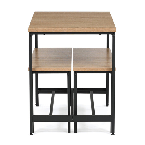 Jídelní set s 2 lavicemi, 110x60x75cm, mdf, dub, AUT-G1175 OAK