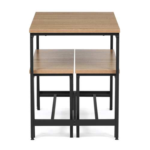 Jídelní set s 2 lavicemi, 110x60x75cm, mdf, dub, AUT-G1175 OAK