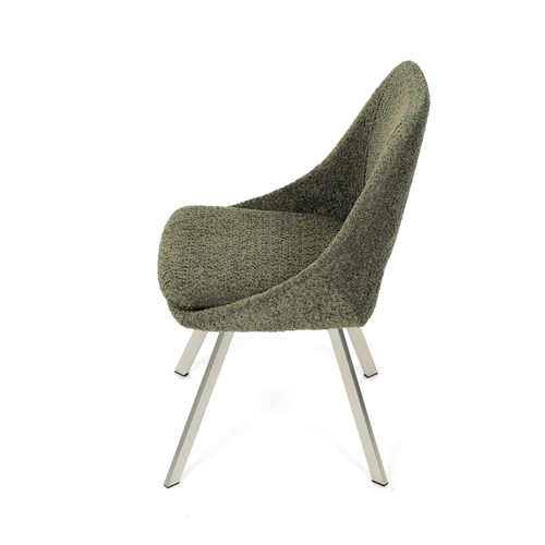 Jídelní židle, zelená, látka bouclé, DCL-W1174 GRN2