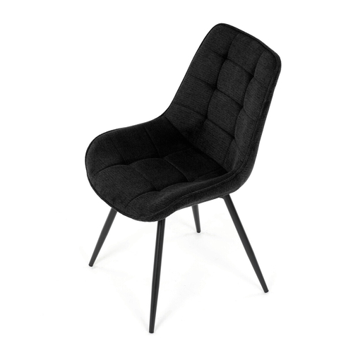 Jídelní židle otočná 180°, černá, látka, HC-T1130 BK2