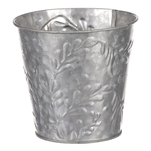 Obal kovový - vzor jmelí, barva stříbrná