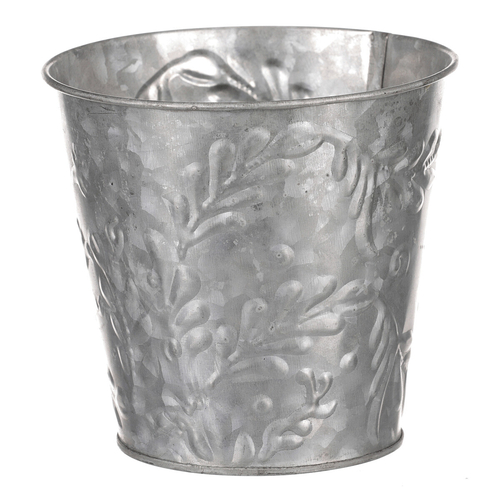 Obal kovový - vzor jmelí, barva stříbrná