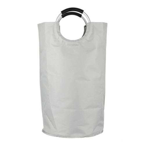 Koš na prádlo plátěný, barva šedivá.