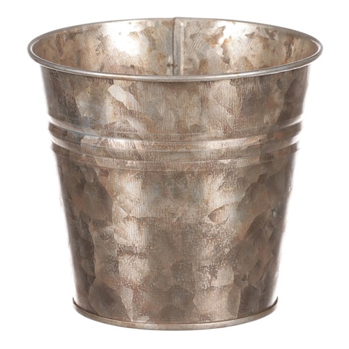 Obal kovový - kulatý, zinkový, barva měděná