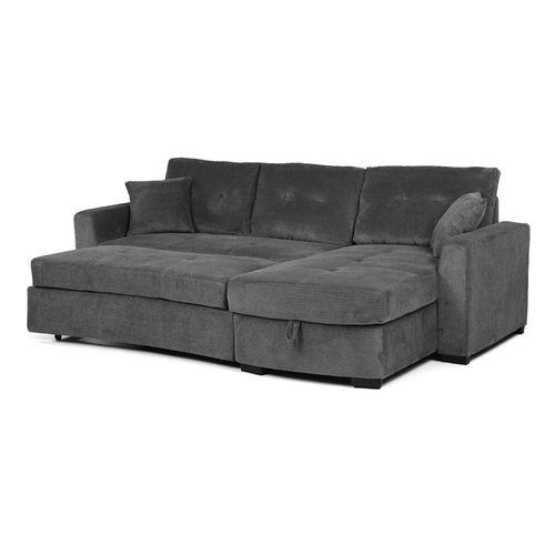 Rohová sedací souprava, šedá látka, ASB-C3990 GREY2
