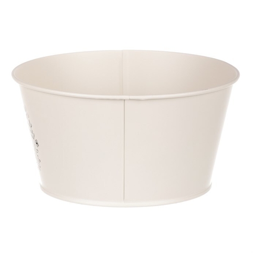 Obal kovový - nízký, motiv včelky, barva krémová