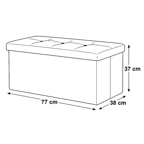 Taburet s úložným prostorem, černá, manšestrová látka, TAB-472 BK6