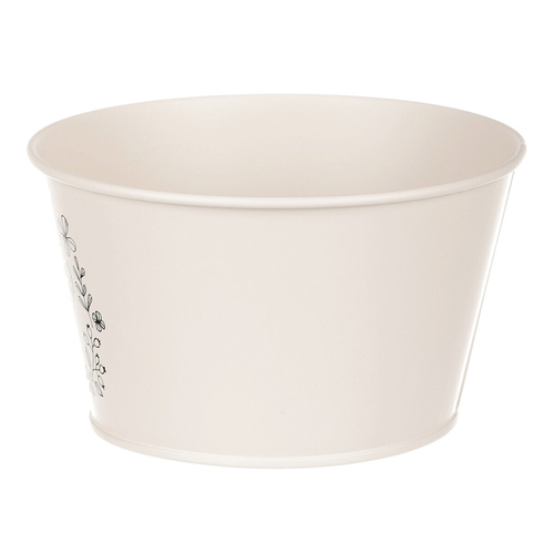 Obal kovový - motiv včelky, barva krémová