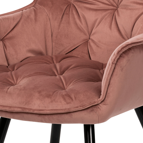 Jídelní židle, růžová, sametová látka, DCH-421 PINK4
