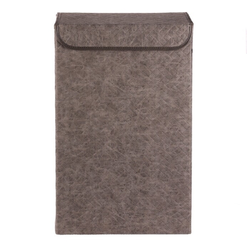 Koš prádelní - látkový s víkem, šedá barva