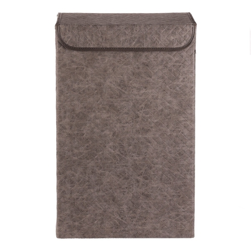 Koš prádelní - látkový s víkem, šedá barva