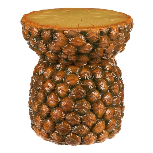 Taburet ananasový - menší, magnesium, barva žluto-oranžová