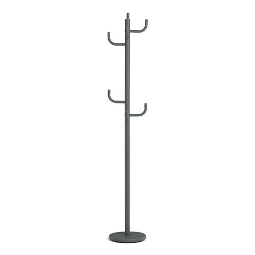 Věšák, kov, šedá, 80609-06 GREY
