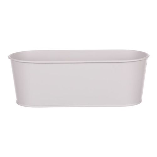 Obal kovový - truhlík s peříčky, barva šedá