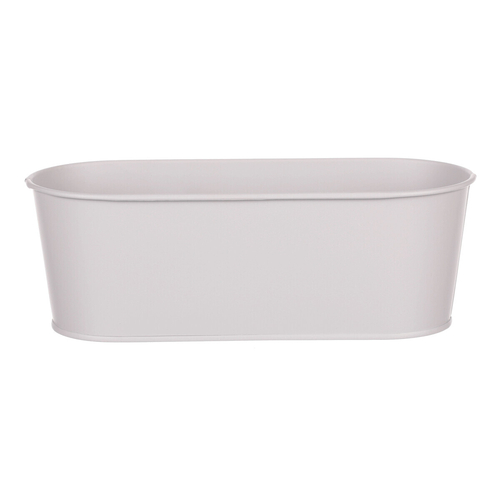 Obal kovový - truhlík s peříčky, barva šedá