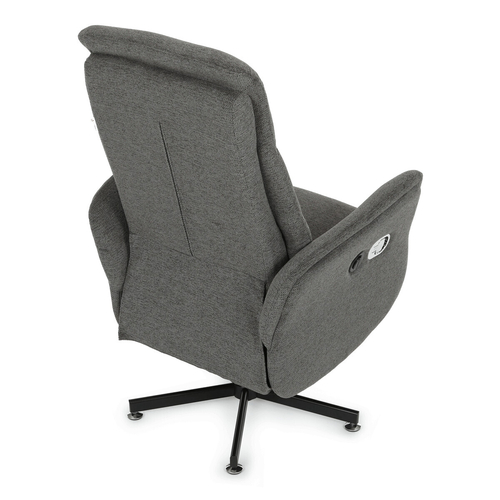 Polohovací křeslo, elektrické zabudované ovládání, šedá, látka, TV-C5479 GREY2