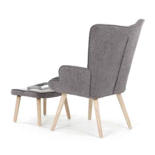 Relaxační křeslo, vícebarevná, látka, AK-305B PWBK2