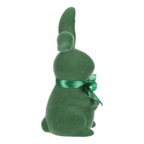Zajíc - keramická figurka, semišový povrch, vel. M, zelená