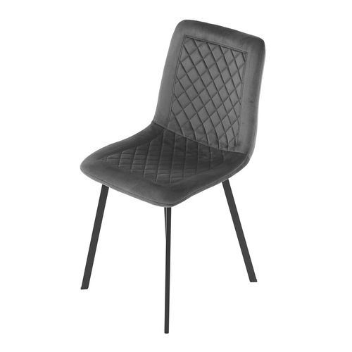 Jídelní židle, šedá, sametová látka, DCL-973 GREY4