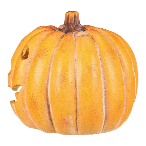 Dýně kulatá s obličejem - magnesium, svícen, žlutá