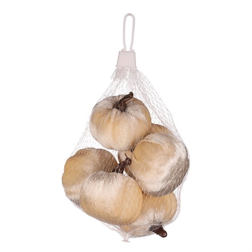 Dýně plastová s látkou, barva krémová, cena za balení (6 ks)