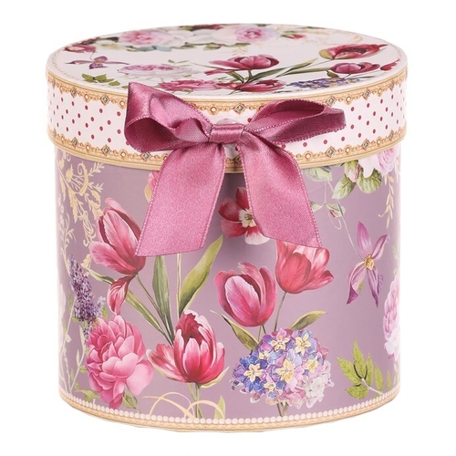 Hrnek malovaný - porcelán, dárková dóza, motiv květin