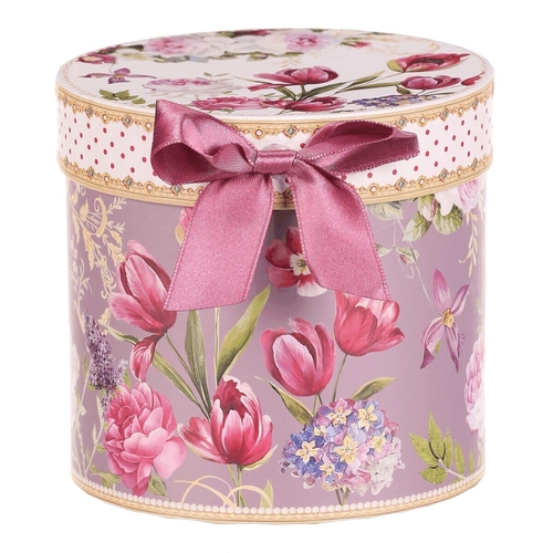 Hrnek malovaný - porcelán, dárková dóza, motiv květin