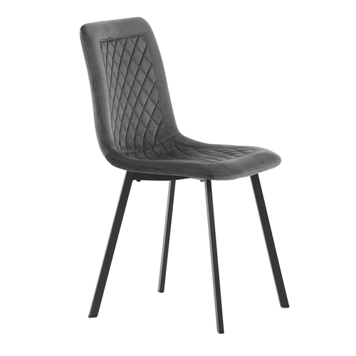 Jídelní židle, šedá, sametová látka, DCL-973 GREY4