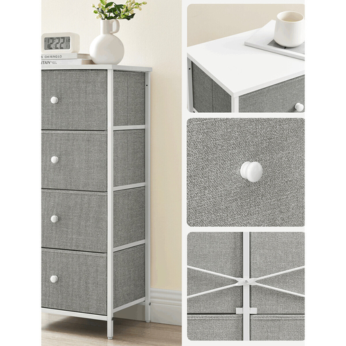Komoda 45x30x92cm, mdf, šedá, AUK-E1031 GREY