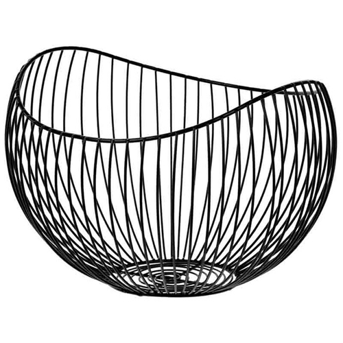 Košík - kovová dekorace, barva černá