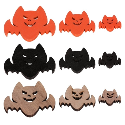 Netopýr - dřevěný, mix 3 barev a 3 vel., cena za balení (18 ks)