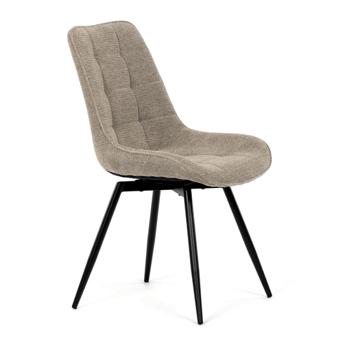 Jídelní židle otočná 180°, hnědá, látka, HC-T1130 CAP2