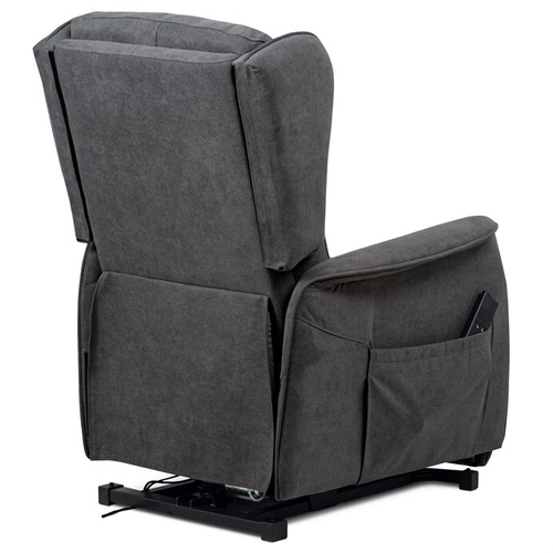 Polohovací křeslo, elektrické kabelové ovládání, šedá, látka, TV-1190 GREY2