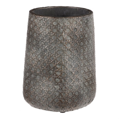 Váza betonová - s mozaikou, barva šedá