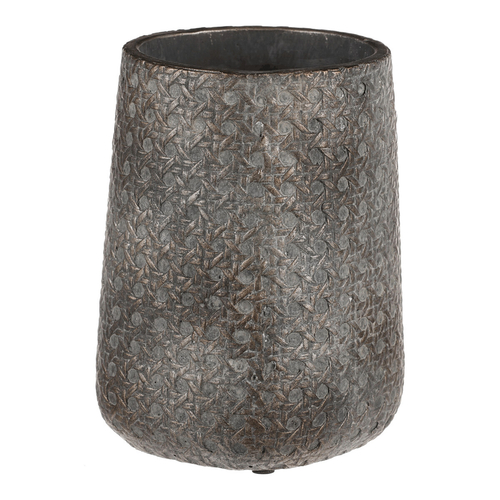 Váza betonová - s mozaikou, barva šedá