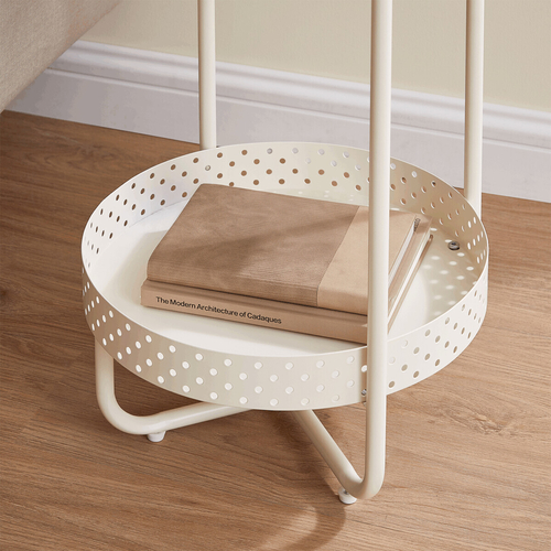 Odkládací stolek 40x40x55cm, mdf, bělený dub, AKF-E1015 CRM