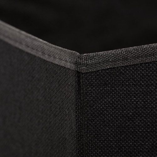 Taburet s úložným prostorem, černá, látka, TAB-461 BK2