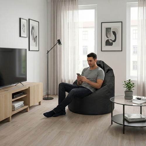 Sedací vak JUMBO černý s náplní