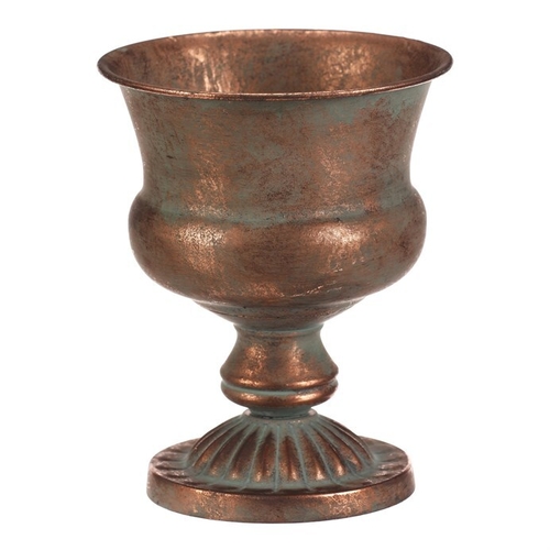 Číše kovová - aranžovací, 20 cm, barva měděná