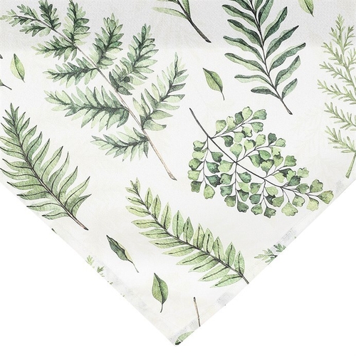 Ubrus - mix zelených listů, 100 % polyester, 80 x 80 cm