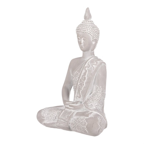 Buddha - betonová dekorace, barva šedá
